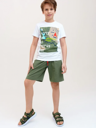 1090 р.  1353 р.  Комплект трикотажный для мальчиков: фуфайка (футболка), шорты