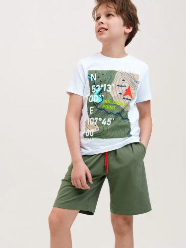 1090 р.  1353 р.  Комплект трикотажный для мальчиков: фуфайка (футболка), шорты