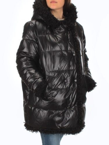 H23-686 BLACK Куртка зимняя женская (тинсулейт) размер 3XL - 52 российский