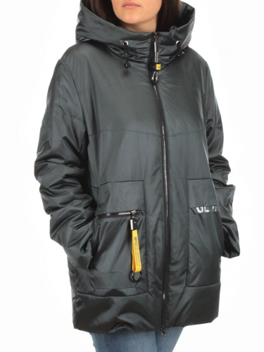 BM-1055 DK. GREEN Куртка демисезонная женская (100 гр. синтепон) размер 48