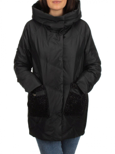 2348 BLACK Куртка демисезонная женская (тинсулейт) размер 44