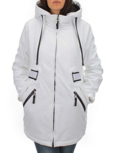 BM-511 WHITE Куртка демисезонная женская АЛИСА (100 гр. синтепон) размер 54/56