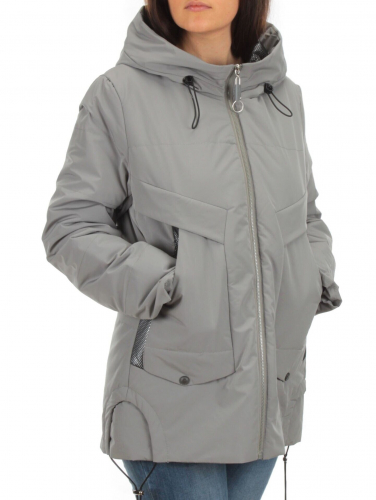 H9266 GRAY Куртка демисезонная женская (100 гр. синтепон) размер 48/50