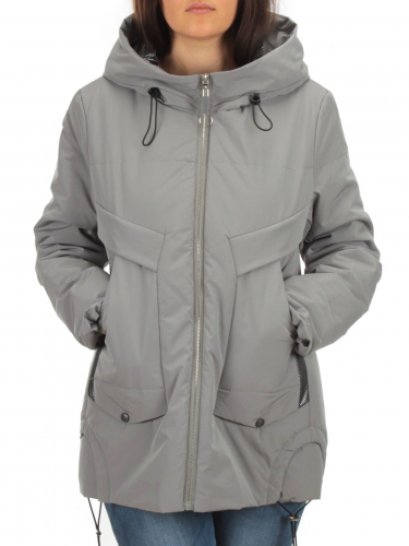 H9266 GRAY Куртка демисезонная женская (100 гр. синтепон) размер 48/50