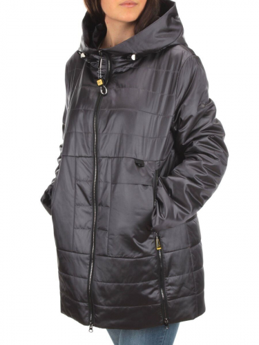 BM-1058 DK. GRAY Куртка демисезонная женская АЛИСА (100 гр. синтепон) размер 48