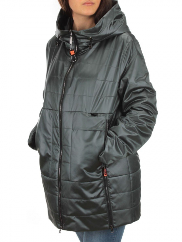 BM-1058 DK. GREEN Куртка демисезонная женская АЛИСА (100 гр. синтепон) размер 50
