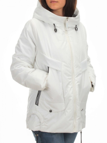 H9266 WHITE Куртка демисезонная женская (100 гр. синтепон) размер 50/52