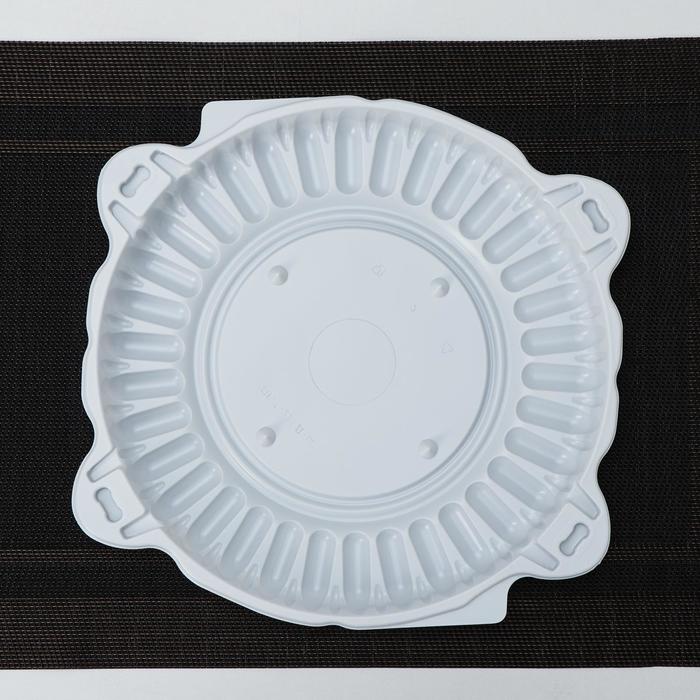 Дно для тортницы пластиковое одноразовое ПР-Т-225, 25×10.6 см, внутренний 23×9.5 см, белое