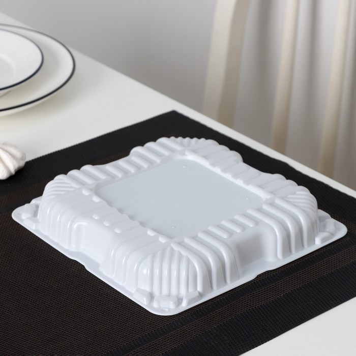 Дно для тортницы пластиковое одноразовое ИП-43, 18.5×18.5×10.5 см, внутренний 16×16×10 см, 480 шт./уп