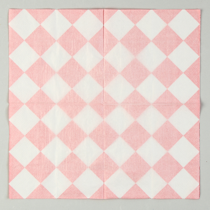 Салфетки бумажные «Красные ромбики», 33×33 см, набор 20 шт.