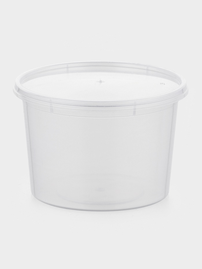 Контейнер одноразовый с крышкой «Супница», 500 мл, пластик, прозрачный