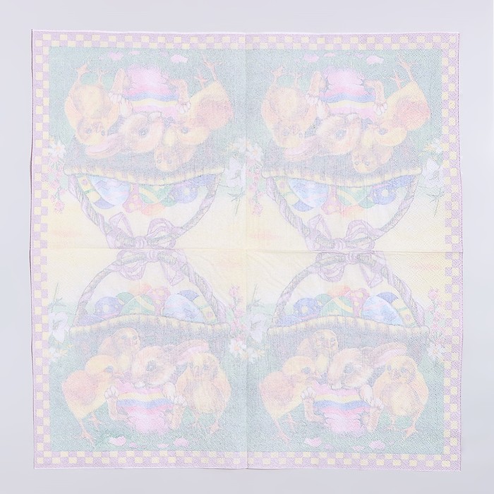Салфетки бумажные «Пасхальная корзина», 33×33 см, набор 20 шт.