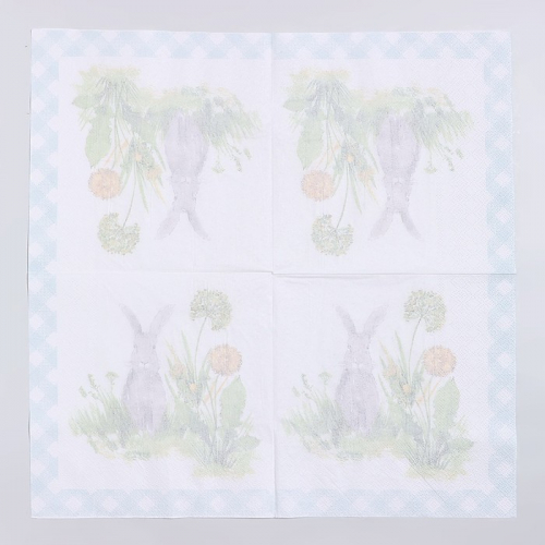 Салфетки бумажные «Серый кролик», 33х33 см, набор 20 шт