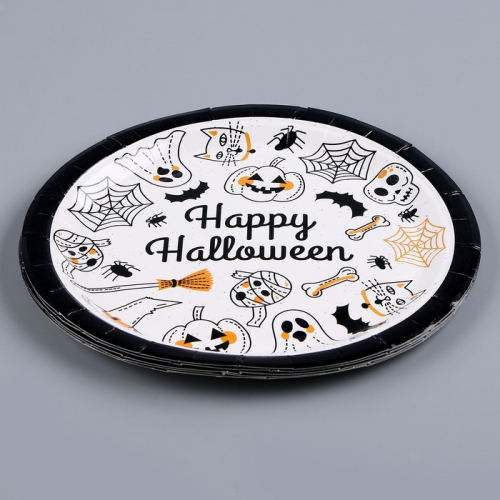 Тарелка бумажная «Хэллоуин», в наборе 6 шт.