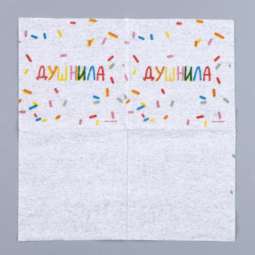 Салфетки бумажные однослойные «Душнила», 24 × 24 см, в наборе 20 шт.
