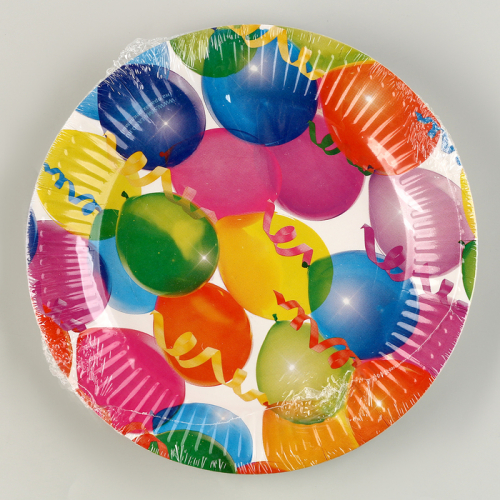 Тарелка бумажная «Воздушные шарики», 18 см