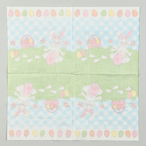 Салфетки бумажные «Белый кролик» с розовым бантиком, 33х33 см, набор 20 шт.
