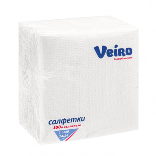 Салфетки бумажные Veiro, сезонные, белые, 100 шт.