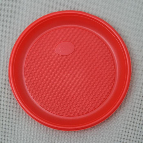 Тарелка одноразовая десертная, d=16,5 см, цвет красный