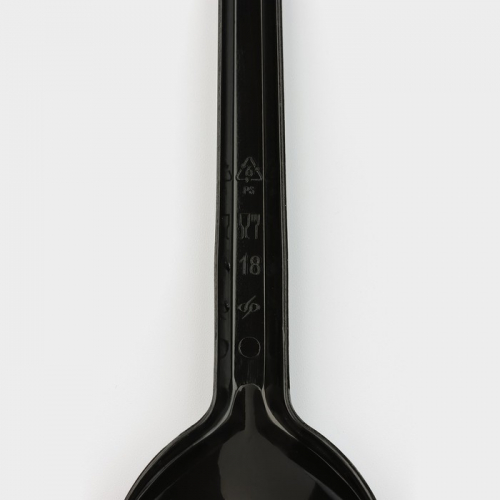 Ложка столовая одноразовая чёрная «Стандарт», 16 см