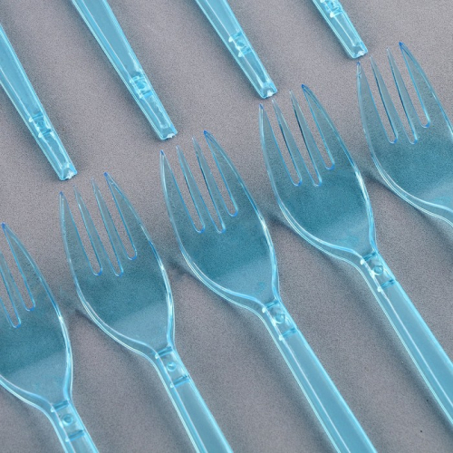 Вилки пластиковые, в наборе 12 шт., цвет синий