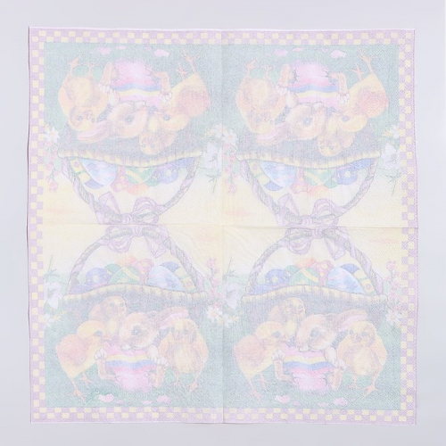 Салфетки бумажные «Пасхальная корзина», 33×33 см, набор 20 шт.