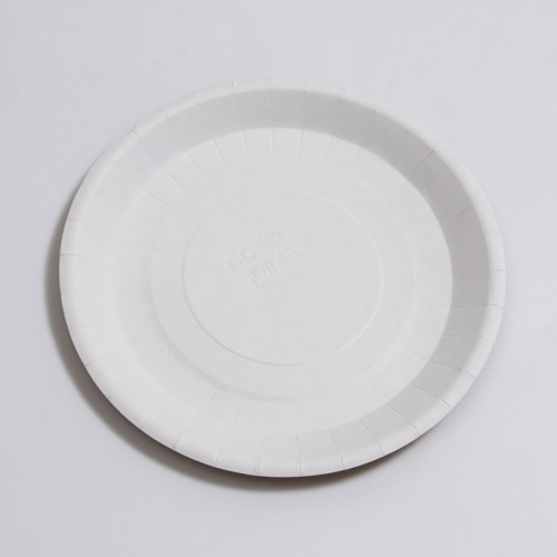 Бумажная тарелка, крафтовая, 18 х 18 см