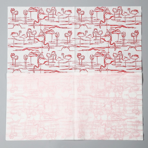 Салфетки бумажные «Фламинго», в наборе 20 шт.