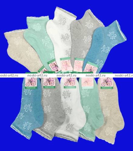 Товары России носки женские со слабой резинкой крашеный лен арт. ЖЛ-14 (ЖРН-05) ассорти