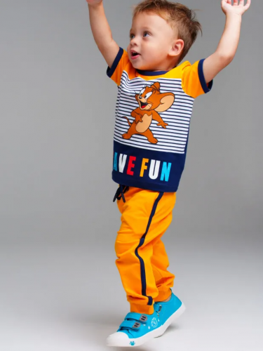 956 р.  1092 р.  Комплект детский трикотажный для мальчиков: фуфайка (футболка), брюки