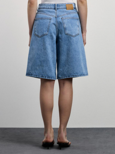 шорты джинсовые женские голубой индиго