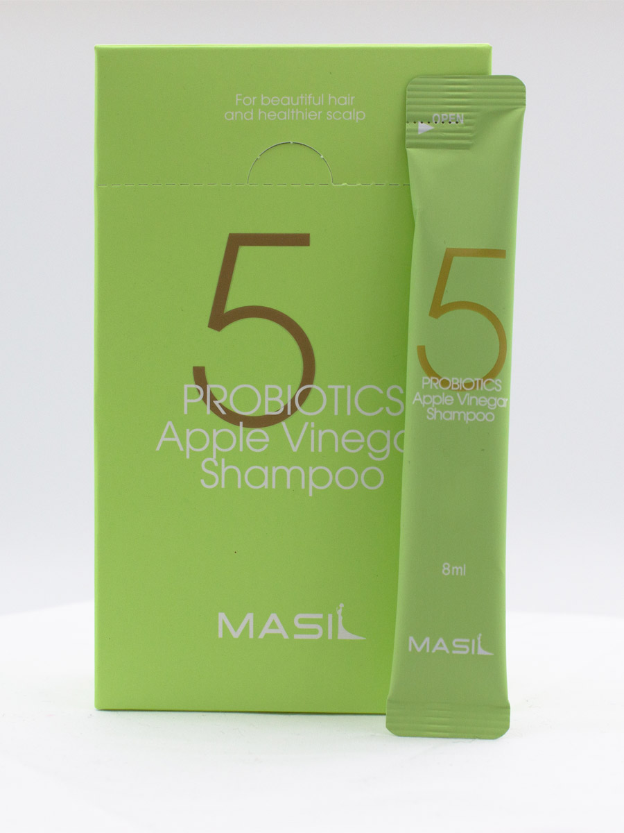 MASIL - ШАМПУНЬ ДЛЯ ВОЛОС И КОЖИ ГОЛОВЫ С ЯБЛОЧНЫМ УКСУСОМ 5 PROBIOTICS APPLE VINEGAR SHAMPOO, 8 ML * 20 ШТ.