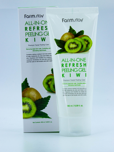 FARMSTAY - ПИЛИНГ - ГЕЛЬ ДЛЯ ЛИЦА С ЭКСТРАКТОМ КИВИ ALL-IN-ONE REFRESH PEELING GEL KIWI, 180 ML