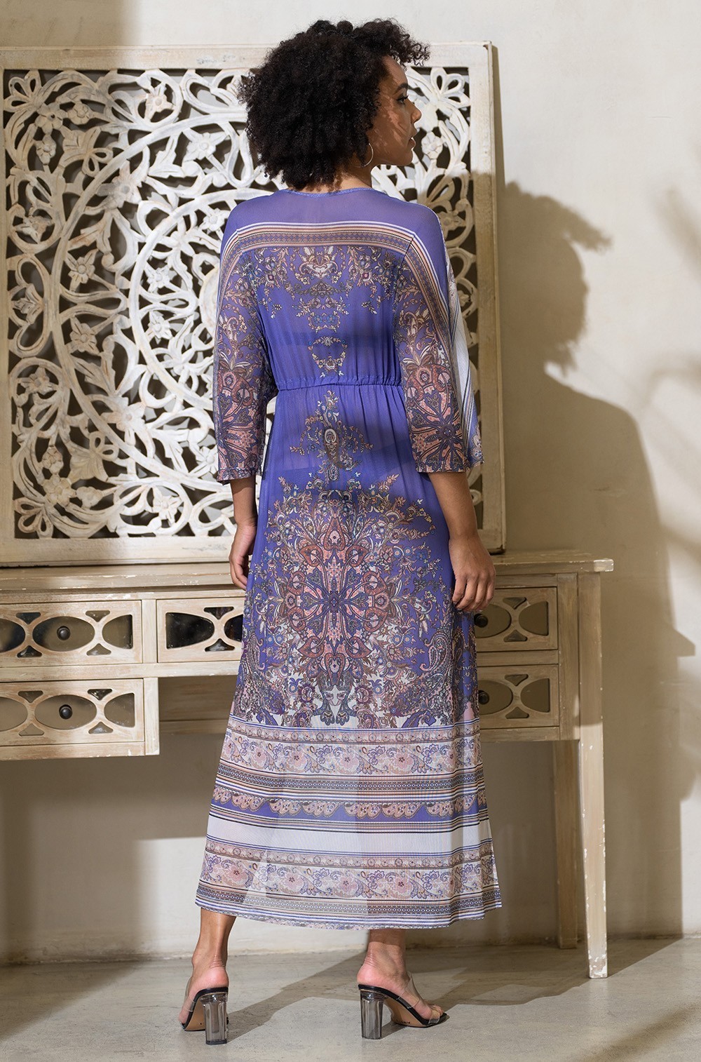 SALVADORA 7457 Распашная спереди длинная туника Mia-Amore