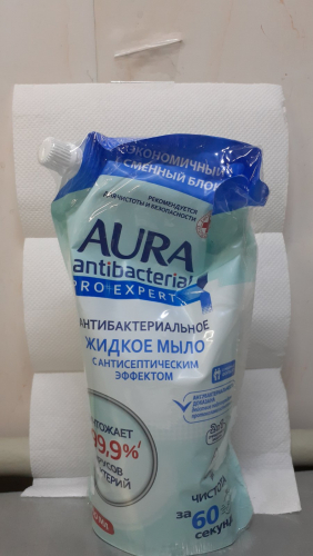 aura жидкое мыло 1 л антибактериальное