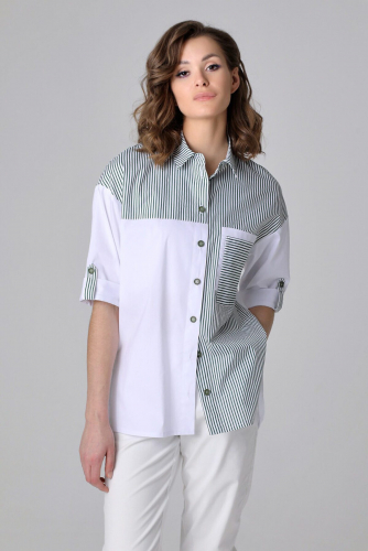 Рубашка DIZZYWAY #985524 24231 Белый/зеленый