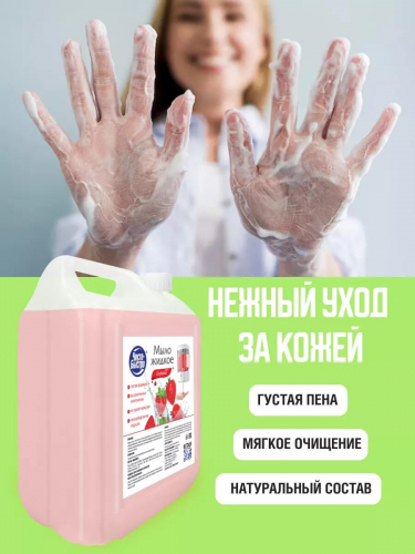Мыло жидкое Чисто-Быстро Клубника 5л (5шт/короб)