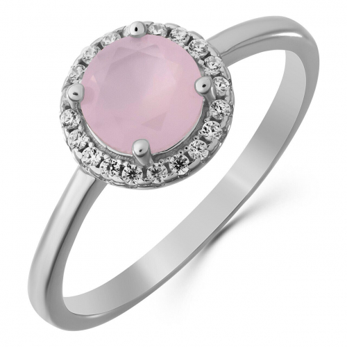 Кольцо, розовый кварц, МЦВ994