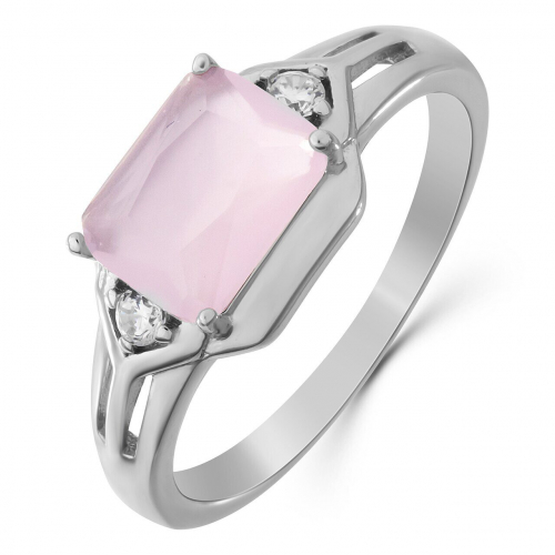 Кольцо, розовый кварц, МЦВА402