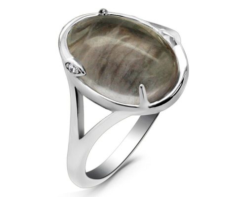 Кольцо из серебра флюорит, МЦВА175