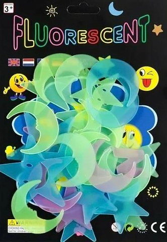 Светящиеся фосфорные наклейки Fluorescent Toys