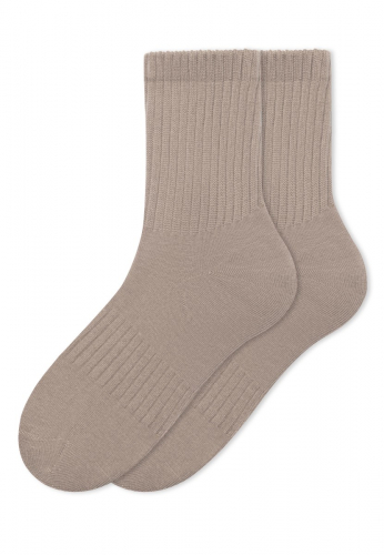 Женские носки в рубчик, цвет бежевый
