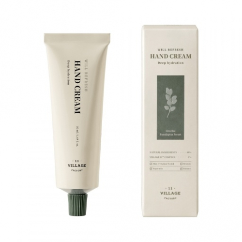 Увлажняющий крем для рук с эвкалиптовым маслом VILLAGE 11 FACTORY WILL REFRESH HAND CREAM 50мл