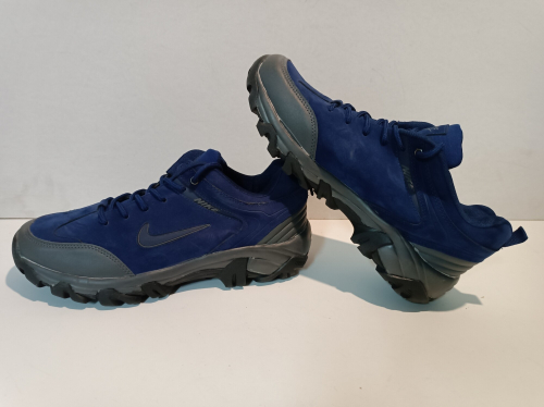 Кроссовки 026 Nike синие с серым (оригинал, Вьетнам)