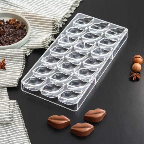 Форма для шоколада и конфет KONFINETTA «Губки», 28×14 см , 21 ячейка (4,8×2,5×1,8 см)