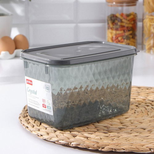 Контейнер для заморозки и хранения продуктов «Кристалл», 1,7 л, 18×12,5×11 см, цвет черный