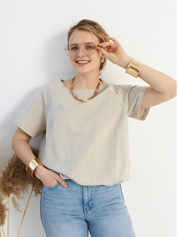 Блуза с низом на резинке (арт. 07616-4)