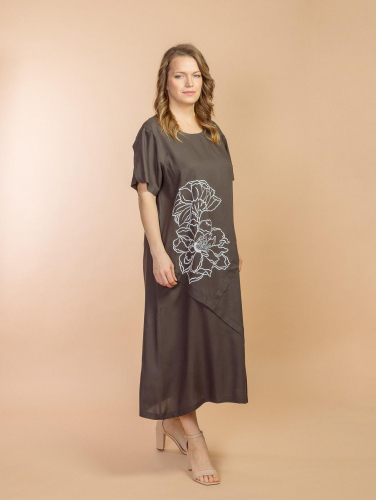 Платье (вискоза) с вышивкой 24-592-3