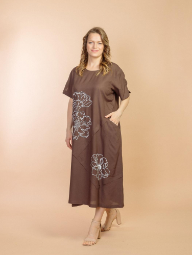 Платье (вискоза) с вышивкой 24-592-2