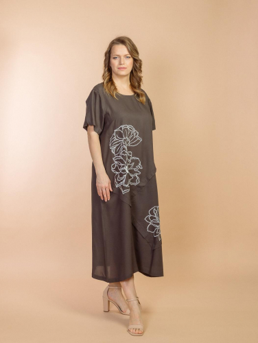Платье (вискоза) с вышивкой 24-592-3